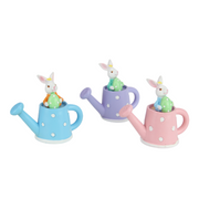 Ronis Bunny Rabbit in Watering Can 13cm Assorted
