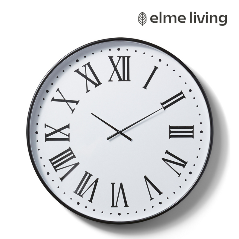 Ronis Burke Wall Clock Black 90x8x90cm