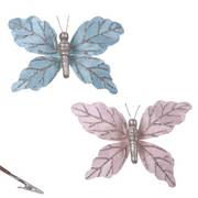 Assorted Decorative Butterflies with Clip 26cm for Christmas and Home Décor