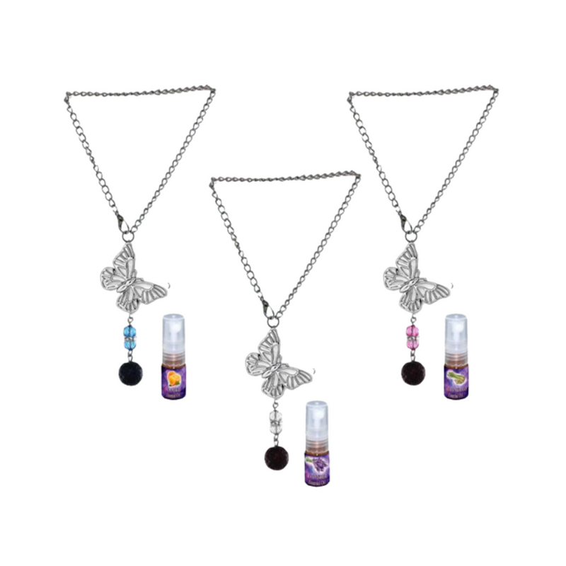 Ronis Butterfly Car Charm with Aromatherapy Spray on Diffuser Assorted