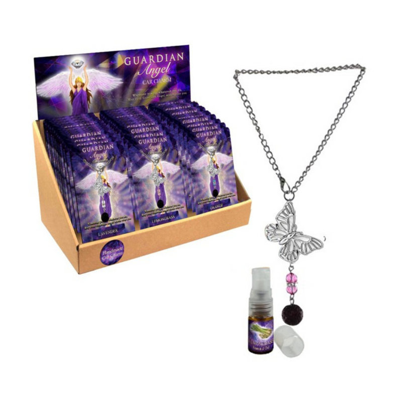 Ronis Butterfly Car Charm with Aromatherapy Spray on Diffuser Assorted