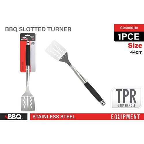 Slotted BBQ turner spatula stainless steel