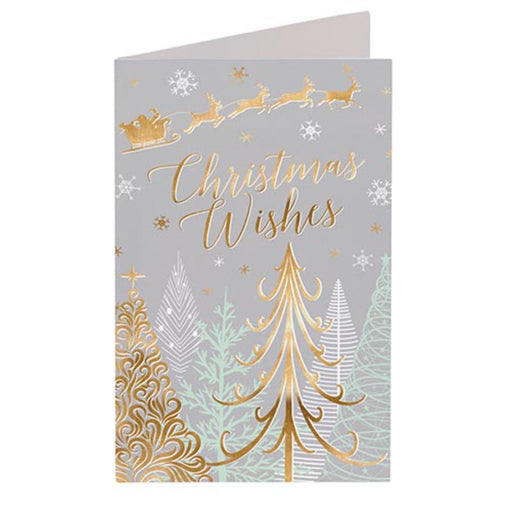 Box of ten Christmas cards featuring a festive sleigh design.