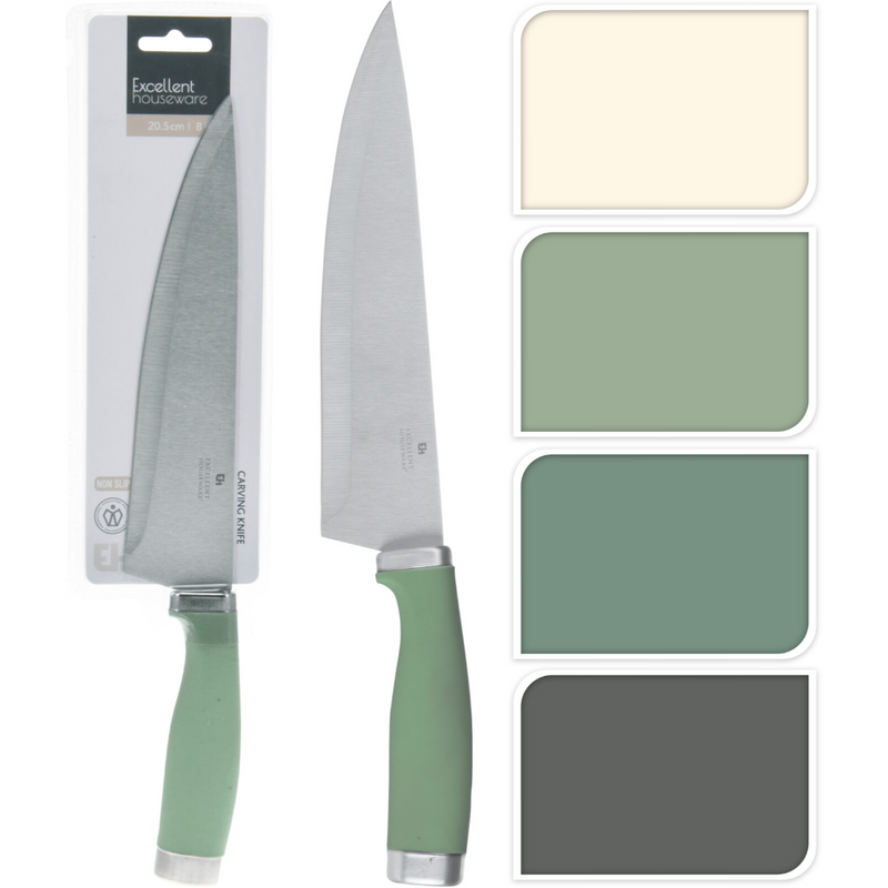 20.5cm chef knife in 4 assorted clear styles