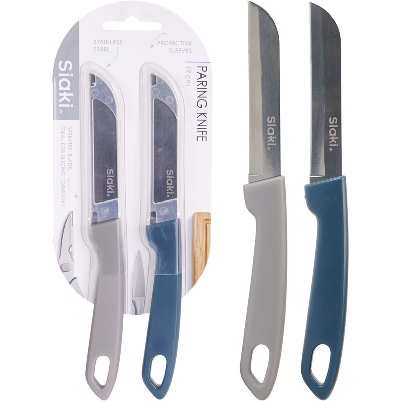 Siaki peeling knife set measuring 19 x 2cm