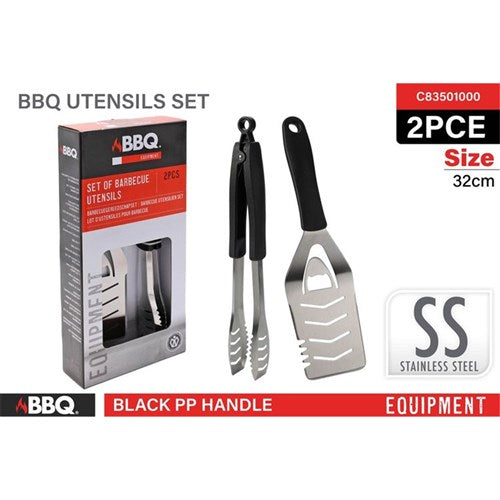 Stainless steel BBQ tool set 32cm