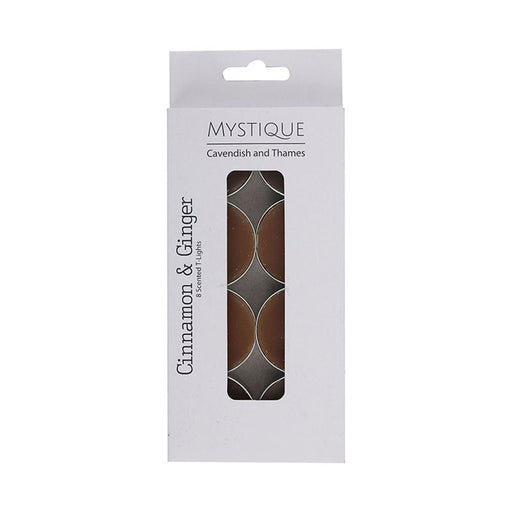 Ginger colored cinnamon ginger scented tealights 8 pack