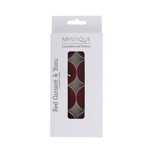 Burgundy red currant yuzu scented tealights 8 pack