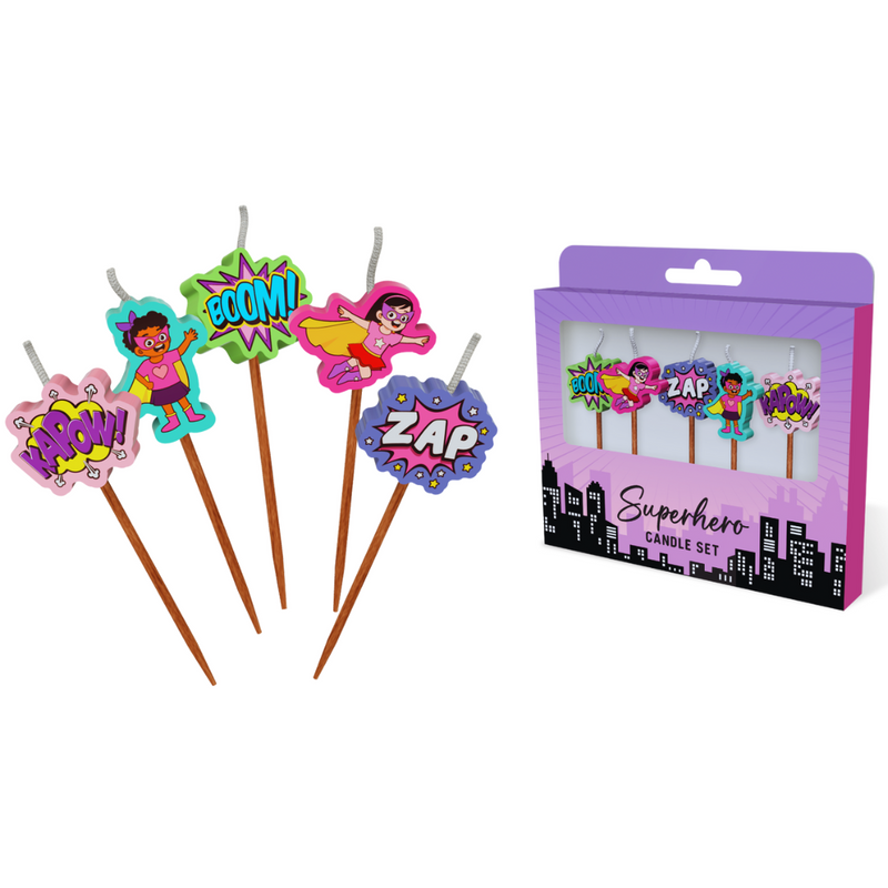 Superhero - Girls Novelty Candle Pack