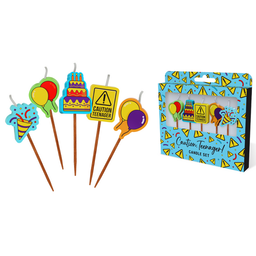 Caution Teenager Novelty Candle Pack