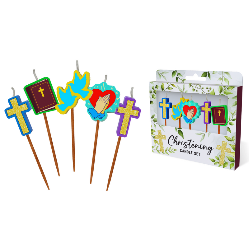 Christening Novelty Candle Pack