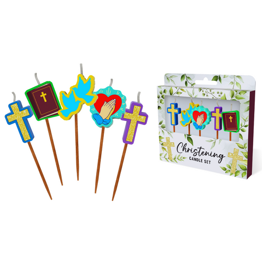 Christening Novelty Candle Pack