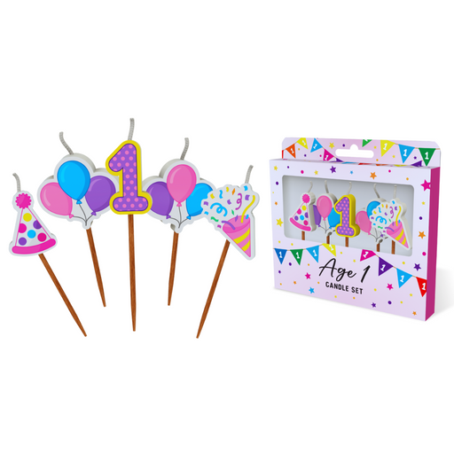 1 Pink Novelty Candle Pack