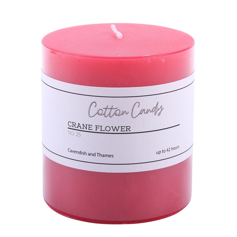 Crane flower scented pillar candle 7x7.5cm