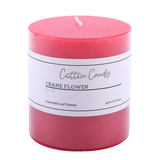 Crane flower scented pillar candle 7x7.5cm