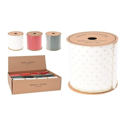 Three assorted 500 x 10 cm velvet tree ribbons