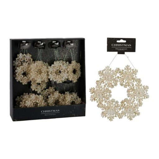 Ronis Wreath Hanging Deco 12cm Champagne