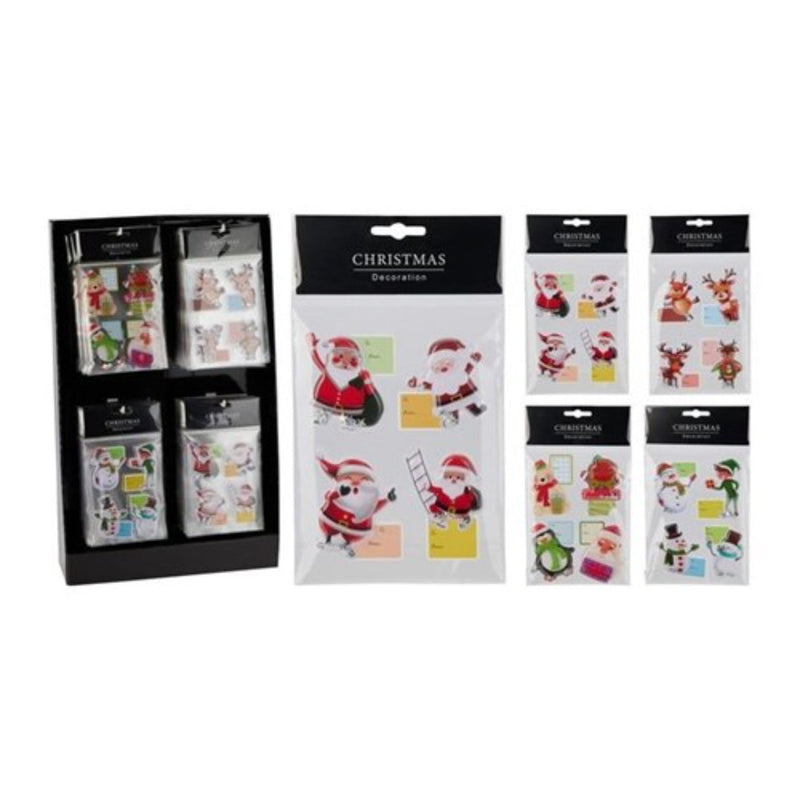 Ronis Big 3D Christmas Stickers 4 Assorted