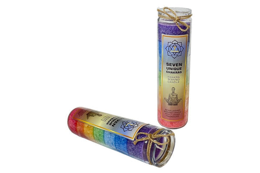 350GRAM 21CM 7 CHAKRA LAYERED CANDLE