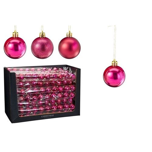 berry Christmas baubles 50mm set of 10