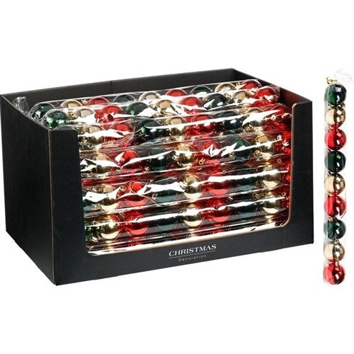 traditional Christmas baubles 60mm set of nine