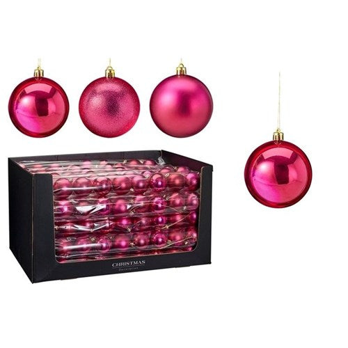 berry Christmas baubles 60mm set of nine