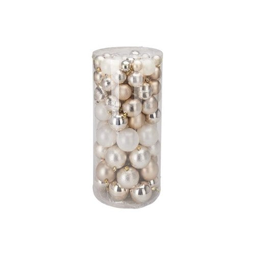100 piece champagne bauble set