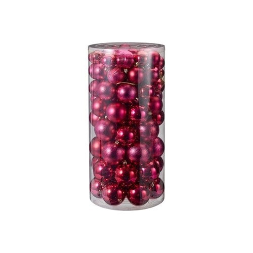 100 piece berry Christmas bauble set 18 assorted