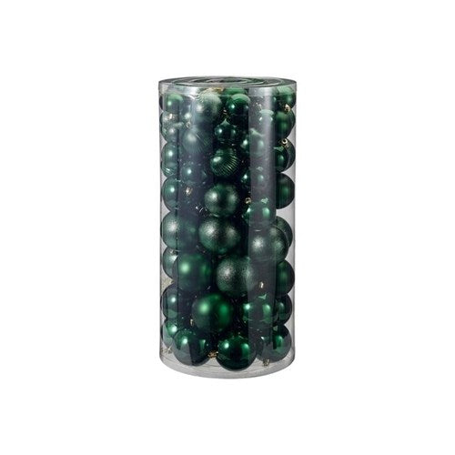 green Christmas bauble set 100 pieces