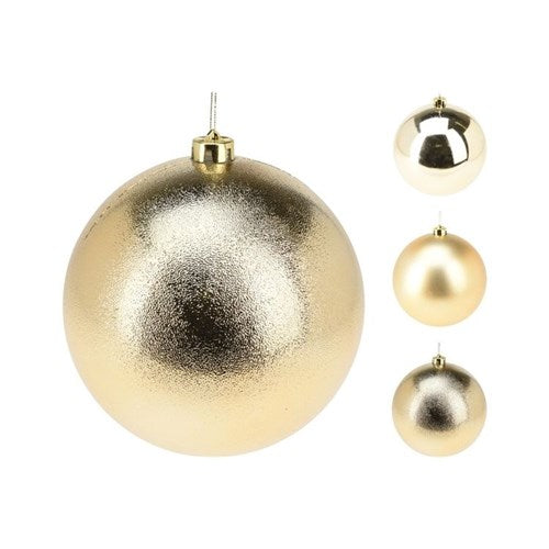 oversized 250mm gold Christmas bauble assorted design