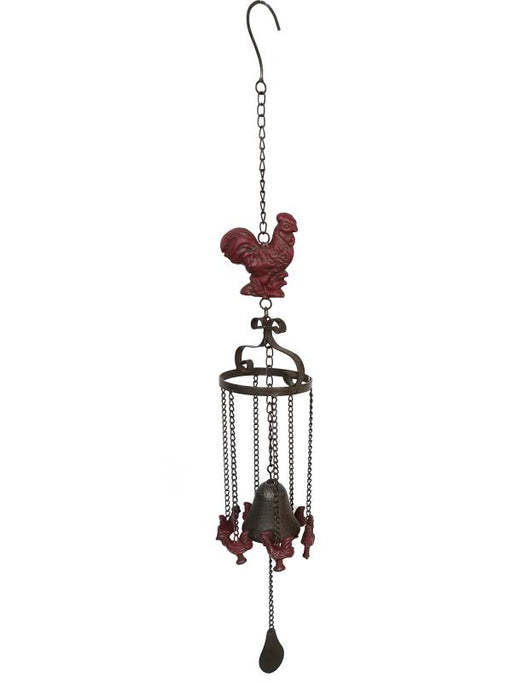 Cast iron rooster wind chime 80cm
