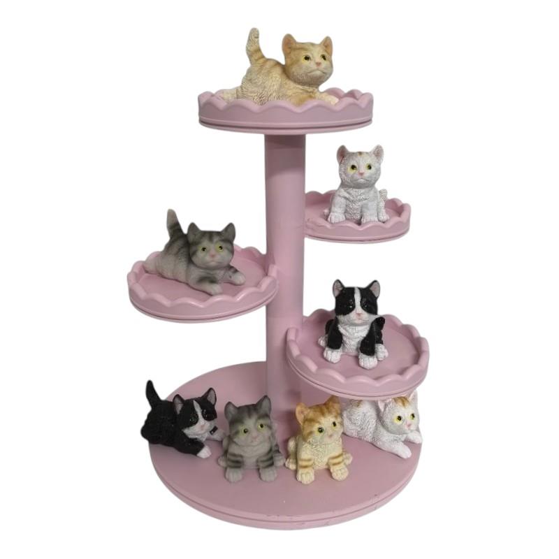 Assorted cat figurines 8cm