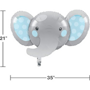 Foil Balloon Boy Shape Enchanting Elephant 53cm