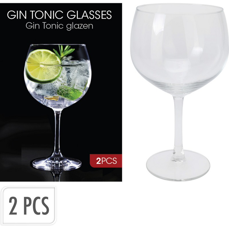 2 piece 650ml gin tonic glass set