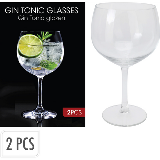 2 piece 650ml gin tonic glass set