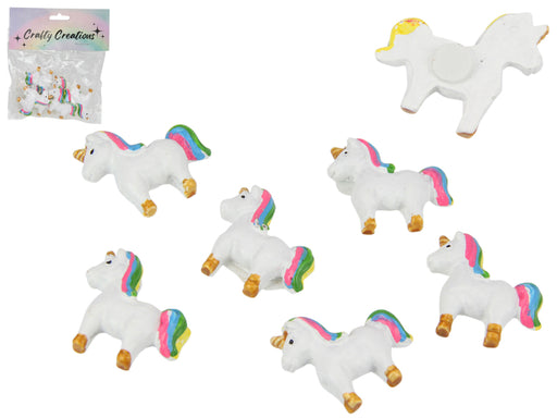SET OF 6 RAINBOW UNICORN CRAFT DECOR