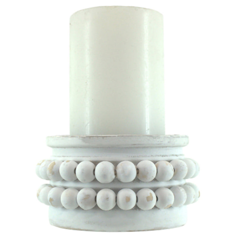 Gifts Ornamental And Figurines Wood Candle Holder 10X7Cm White