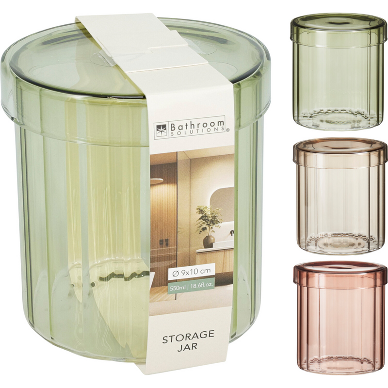 glass storage jar in 4 assorted styles