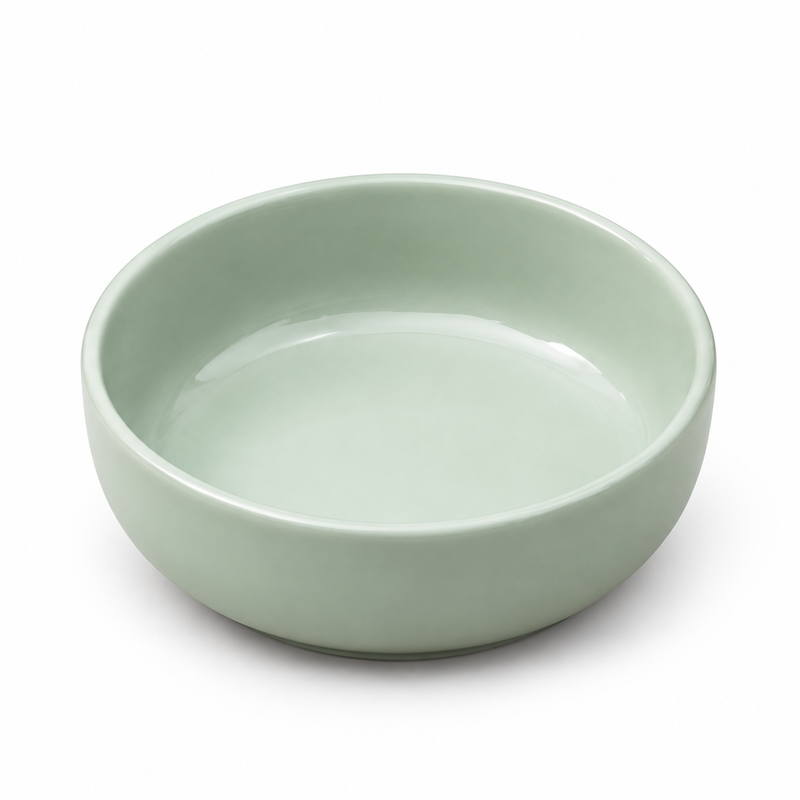 green stoneware bowl 5.5 inch