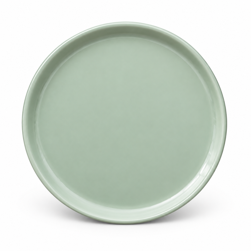 green stoneware side plate 8 inch