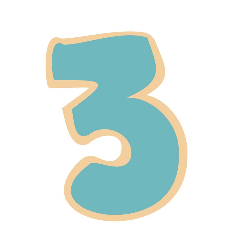 Coo Kie NUMBER 3 Cookie Cutter image  3