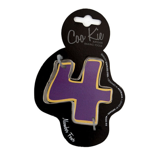 Number 4 shaped cookie cutter
