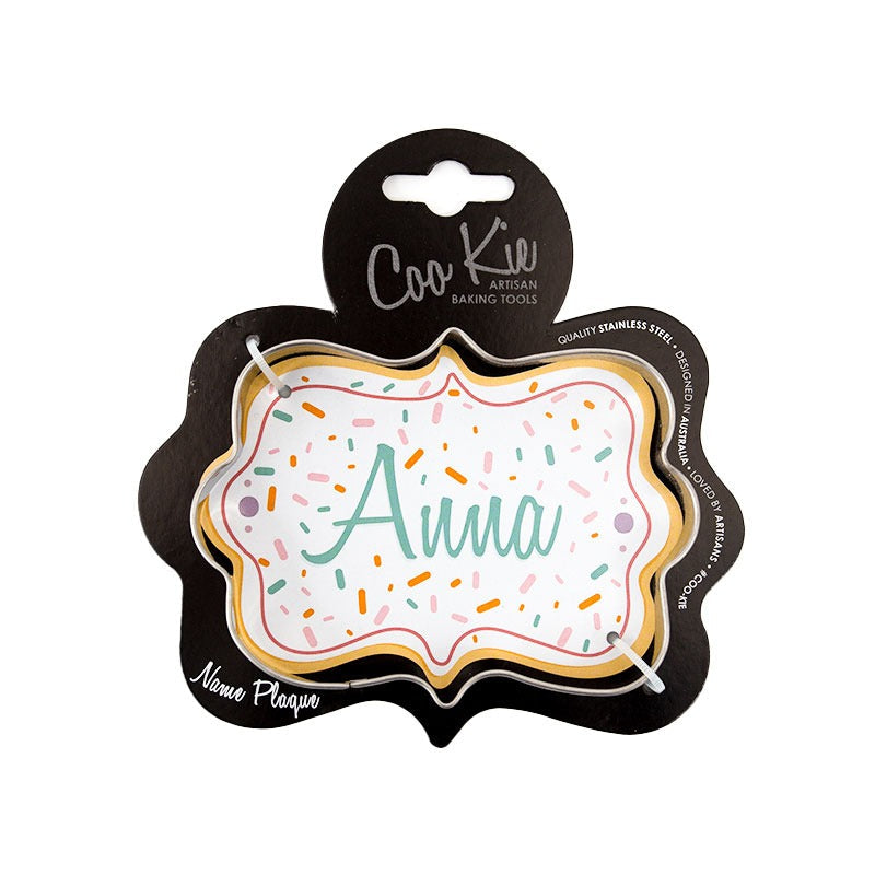 Plaque frame shaped cookie cutter