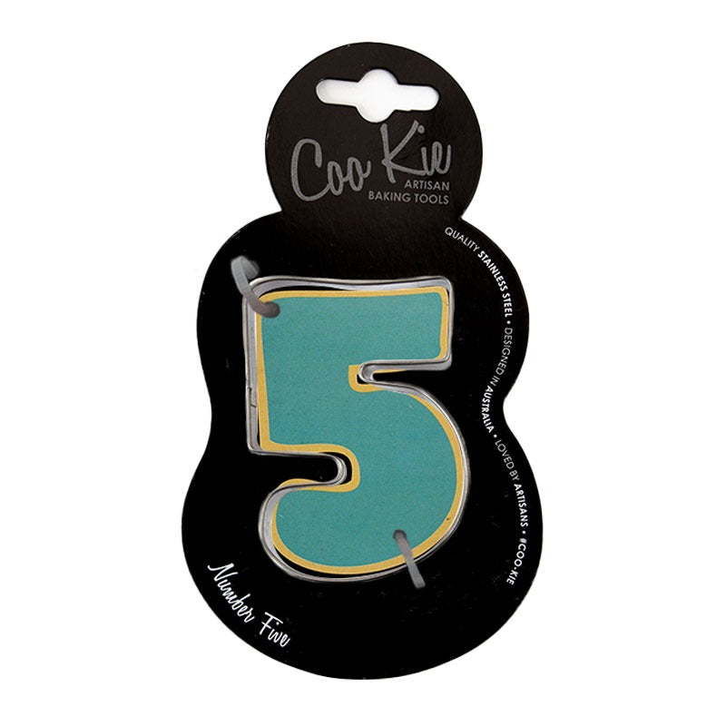 Number 5 shaped cookie cutter