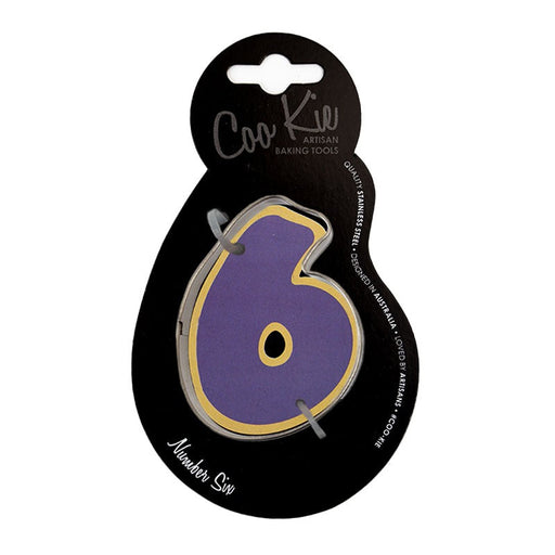 Number 6 shaped cookie cutter