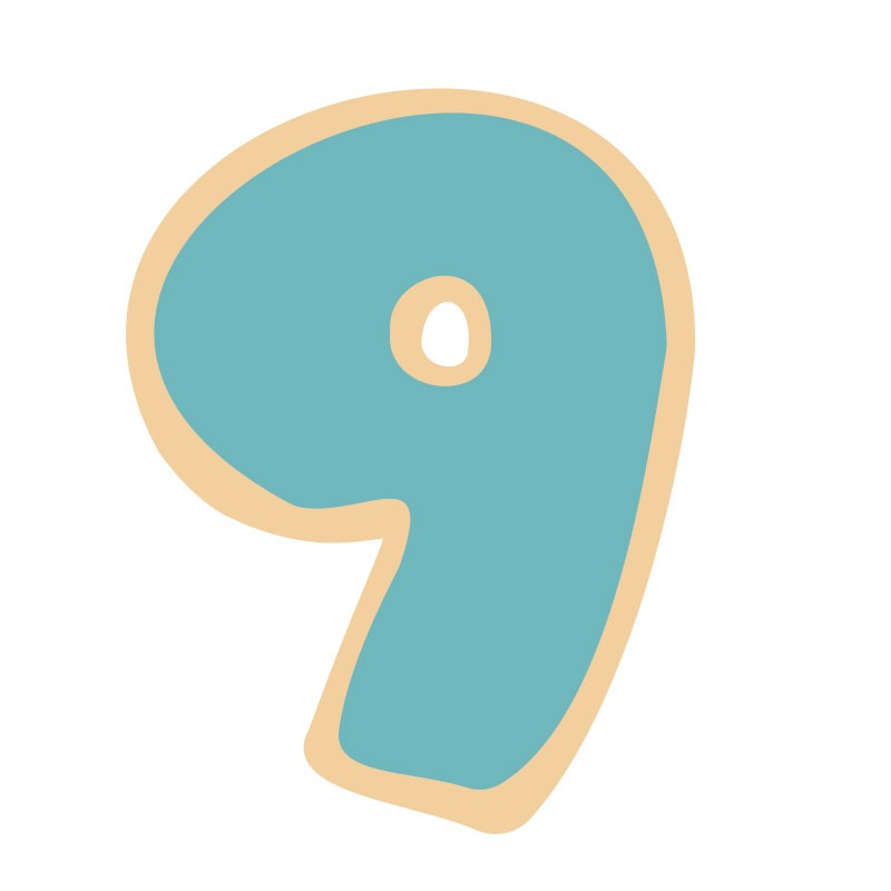 Coo Kie NUMBER 9 Cookie Cutter image  3
