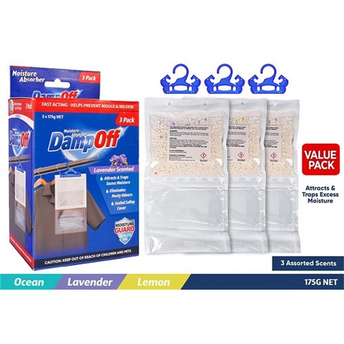 3 pack hanging dehumidifier bags