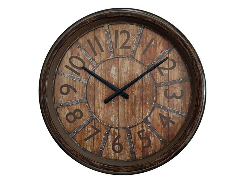 50cm antique brown wall clock large numbers