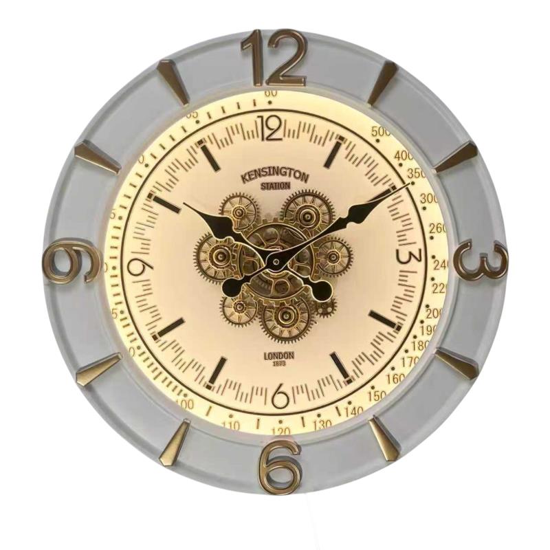 Metal wall clock with LED light 60x60cm