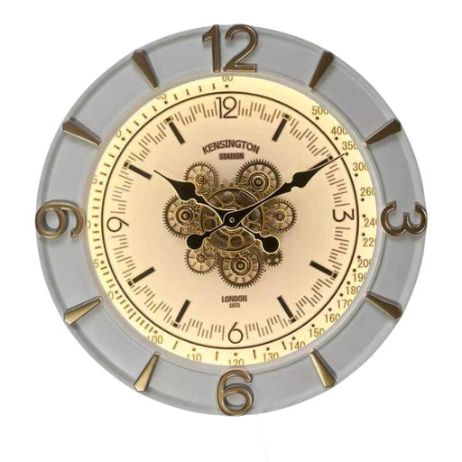 Metal wall clock with LED light 60x60cm